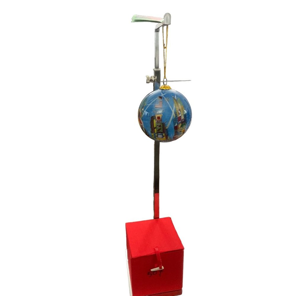 Christmas in New York glass ball ornament